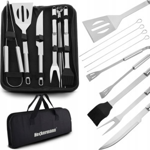 Zestaw Akcesoria Przybory Do Grilla W Etui 9w1