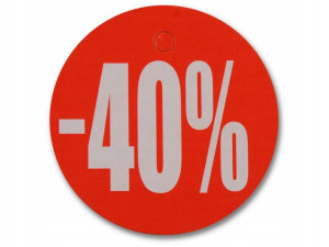 Etykieta Okrągła Kółko Fi 4,5cm - 40 % Tablica Re