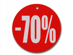Etykieta Okrągła Kółko Fi 24cm -70% Tablica Cena