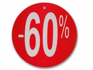 Etykieta Okrągła Kółko Fi 24cm -60% Tablica Cena