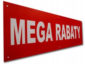Tablica Tabliczka Informacyjna 33x98 Cm Mega Rabat