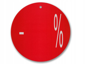 Etykieta Okrągła Kółko Fi 24cm - % Tablica Rekla