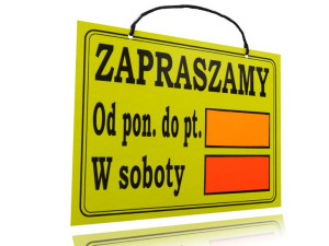 Tablica Tabliczka Informacyjna Laminowana 30x21 Cm