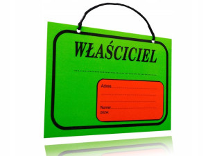 Tablica Informacyjna Tabliczka Właściciel Mała Fv