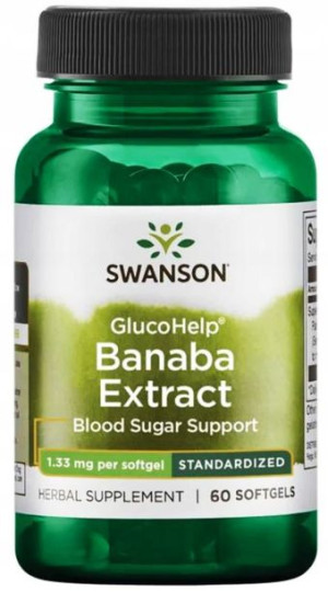Swanson GlucoHelp Banaba Extrakt 60k. Odchudzanie