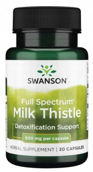 Swanson FS Milk Thistle 500mg 30kaps. Wątroba