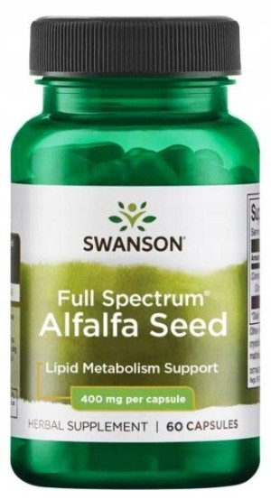 Swanson FS Alfalfa 400mg 60kaps. Metabolizm