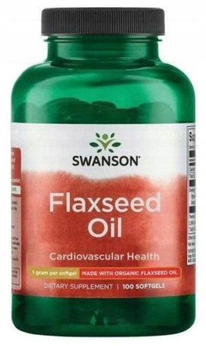 Swanson Olej z Siemienia lnianego 1000mg 100k.