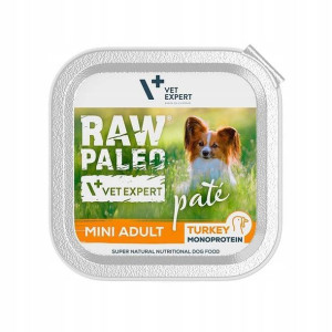 RAW PALEO VET RP ADULT Turkey Mini tacka 150g