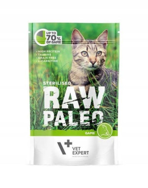 RAW PALEO VET RP KOT Sterilised GAME 100g