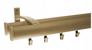 Karnisz Sufitowy Classic Podwójny Czarny 320 Cm