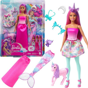 Lalka Barbie Dreamtopia przebieranki 3w1