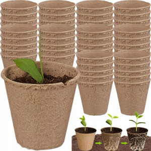 Doniczki Torfowe Rozsady Sadzonki 8cm Zestaw 48szt