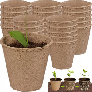 Doniczki Torfowe Rozsady Sadzonki 8cm Zestaw 24szt