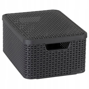 Pudełko Koszyk Rattan Pojemnik Pokrywa Curver 18l