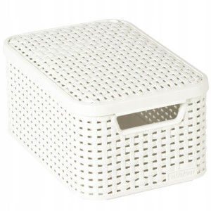 Pudełko Koszyk Rattan Pojemnik Pokrywa Curver 6l
