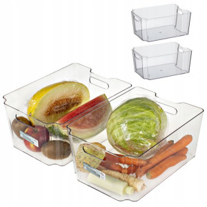 Zestaw Pojemników Do Lodówki Organizer Wkłady Box