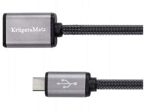 Kabel przejściówka gniazdo USB - wtyk micro USB 1m