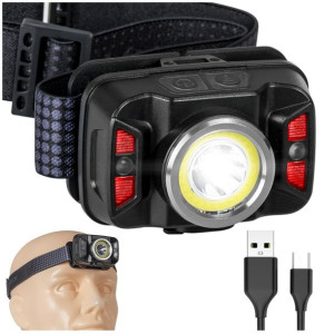 Mocna Latarka Czołowa Czołówka Lampa Led Usb Pro