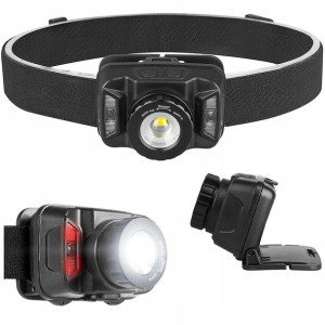Latarka Czołowa Czołówka Black Pro Usb Led Zoom