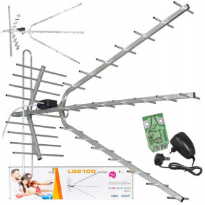 Antena Tv Kierunkowa Combo Aktywna Dvb-t2 Mux8 4k