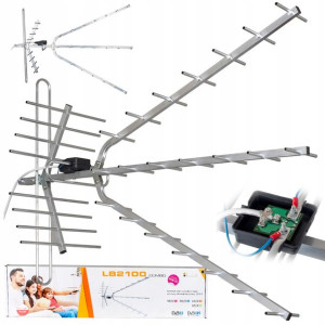 Antena Tv Kierunkowa Combo Dvb-t2 Mux8 4k Lte Vhf