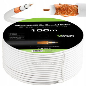 Kabel Koncentryczny Żel Przewód Ziemny Miedź 100m