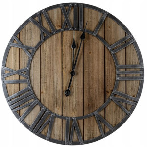 Zegar Ścienny Duży Retro Loft Vintage Zegarek 60cm