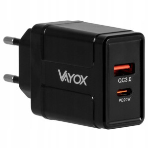 Ładowarka Sieciowa Usb Usb-c Qc 3.0 + Pd 38w Vayox