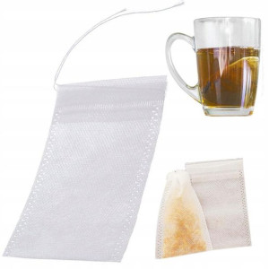 50x Torebki Tekstylne Do Zaparzania Herbaty Ziół