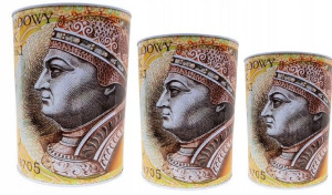 3x Skarbonka Puszka Nominał Pieniądze 200zł Zestaw