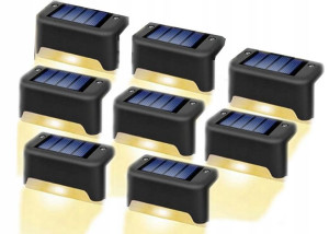 8 Szt WODOODPORNA LAMPA SOLARNA OGRODOWA schody it