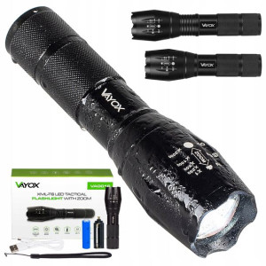 Latarka Taktyczna Led Wojskowa Zoom Usb Aku Vayox