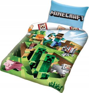 Pościel MINECRAFT Alex, Steve and Baby Pig 140/200