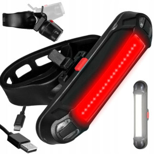 Lampka Rowerowa Tylna Przednia Lampa Usb Led Cob