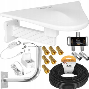 Antena Dvb-t2 Digiactiv Aktywna 4k Zestaw 2tv Lte