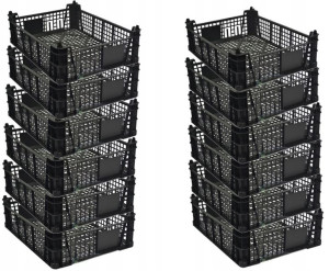 12 Szt Skrzynka Plastikowa Kosz Koszyk Casi