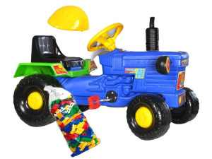 Solidny Traktor Traktorek Na Pedały Samochód.kask