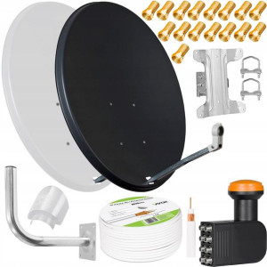Antena Czasza Satelitarna 80 Zestaw Cu Octo Hd 4k