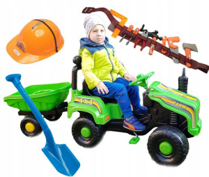 Ogromny Traktor Traktorek Na Pedały Z Przyczepką.