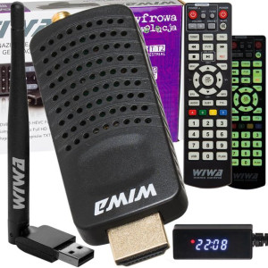Tuner Dekoder Tv Naziemnej Hevc Dvb-t2+antena Wifi