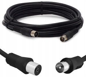 Kabel przewód antenowy TV-VIDEO 3m czarny LIBOX