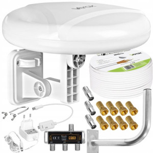 Zestaw Antena Dookólna H.265 Dvb-t2 Kabel 3tv Mux8