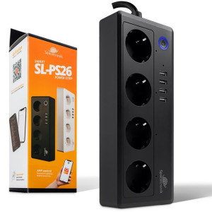 Listwa zasilająca SMART WiFi TUYA 4xUSB 1,5m 3500W