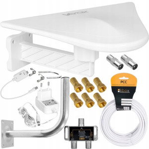 Antena Dvb-t2 Digiactiv Aktywna 4k Zestaw 2tv Lte
