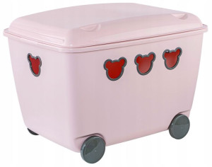 Duży Pojemnik Na Zabawki Na Kółkach Bear Box 55l