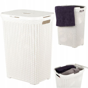 Kosz Na Odzież Pranie Bieliznę Rattan Curver 60l
