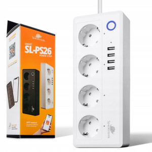 Listwa zasilająca SMART WiFi TUYA 4xUSB 1,5m 3500W