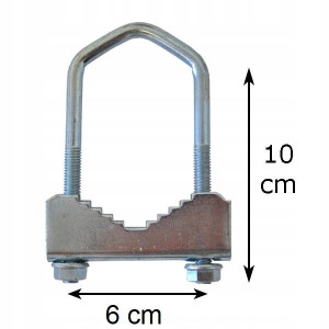 Cybant antenowy obejma uchwyt średni ocynk 10cm