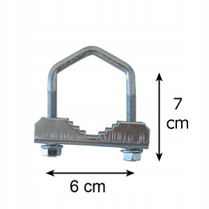 Cybant antenowy obejma uchwyt mały ocynk 7cm